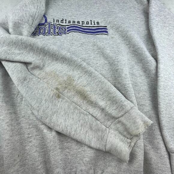 Vintage Indianapolis Colts Logo Athletic Crewneck Sweatshirt Distressed L NFL - Picture 4 of 5